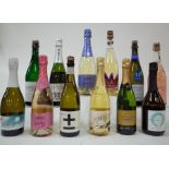 12 BOTTLES LOW ALCOHOL AND ALCOHOL FREE SPARKLING WINE AND TEA