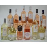 12 BOTTLES FRENCH ROSÉ AND WHITE WINE (PROVENCE)