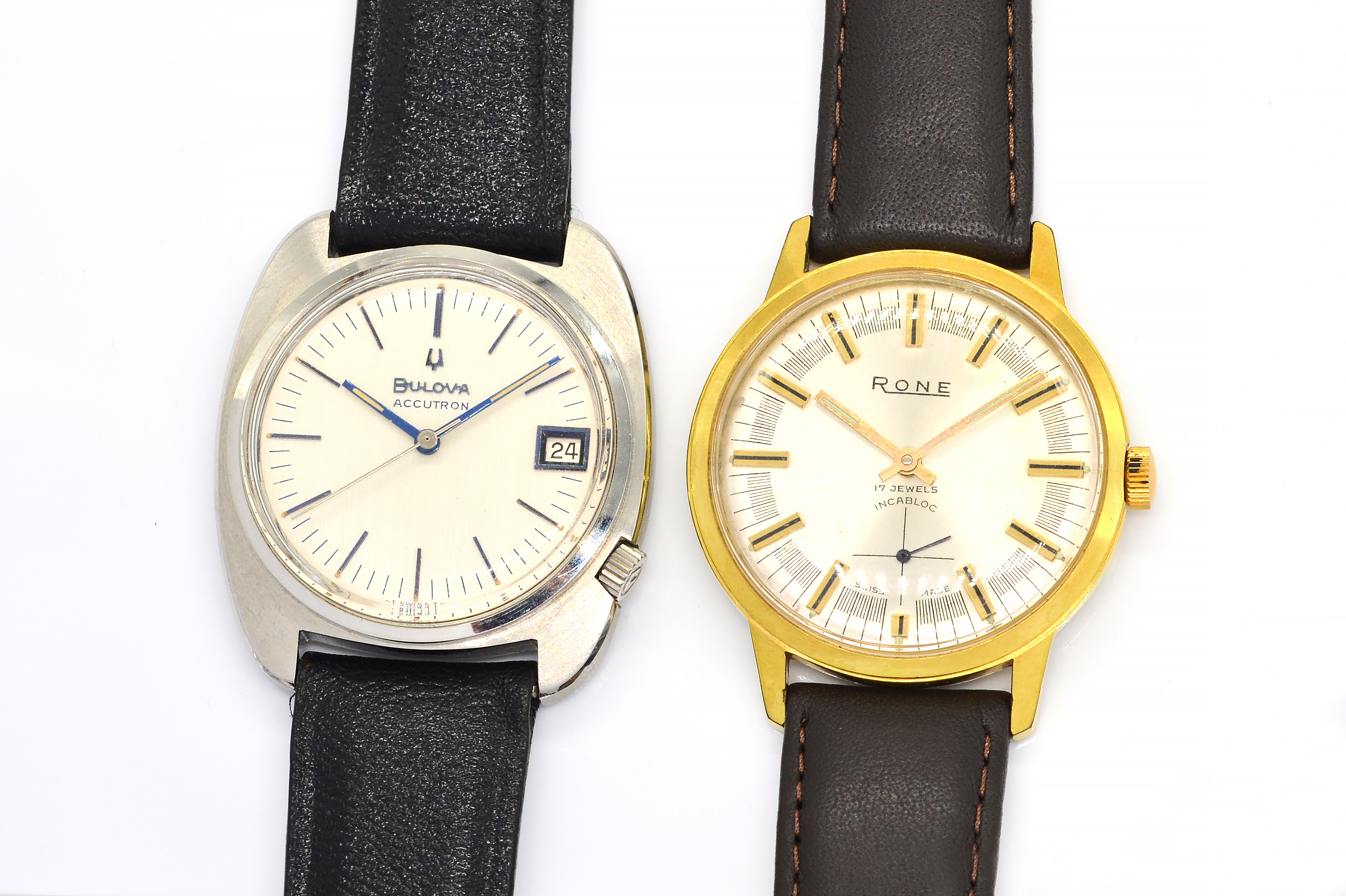 A BULOVA ACCUTRON WRISTWATCH AND A RONE WRISTWATCH (2) - Image 2 of 2