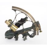 HENRY HUGHES & SONS, LONDON: A LATE VICTORIAN BRASS SEXTANT