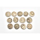 ANCIENT GREEK AND BACTRIAN COINS IN SILVER (13)