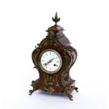 HENRY MARC, PARIS: A FRENCH GILT-METAL MOUNTED WALNUT MANTEL CLOCK