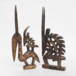 TWO CHIWARA ANTELOPE SCULPTURES, BAMBARA, MALI (2)