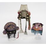 AN AKHA CEREMONIAL HEADDRESS AND TWO CHINESE CHILDREN’S HATS (3)