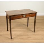 A MID-18TH CENTURY MAHOGANY SINGLE DRAWER SIDE TABLE