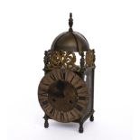 A GERMAN BRASS LANTERN CLOCK