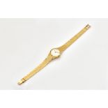 AN OMEGA LADY'S GOLD BRACELET WRISTWATCH