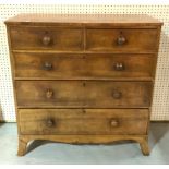 A GEORGE III MAHOGANY CHEST OF DRAWERS