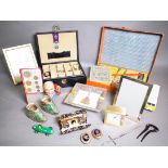 COLLECTABLES INCLUDING; A LEATHER CASED MAHJONG SET (QTY)