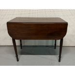 A REGENCY MAHOGANY DROP FLAP PEMBROKE TABLE