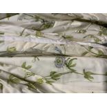 CURTAINS, TWO PAIRS OF INTERLINED FLORAN CURTAINS (4)