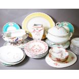 A GROUP OF MOSTLY 20TH CENTURY MIXED CERAMIC DINNER WARES (QTY)