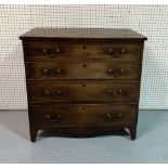 A GEORGE III MAHOGANY CHEST OF DRAWERS