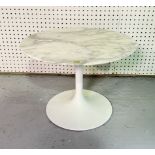 WITHDRAWN KNOLL STUDIO 1956; A MID 20TH CENTURY CIRCULAR MARBLE TOPPED OCCASIONAL TABLE