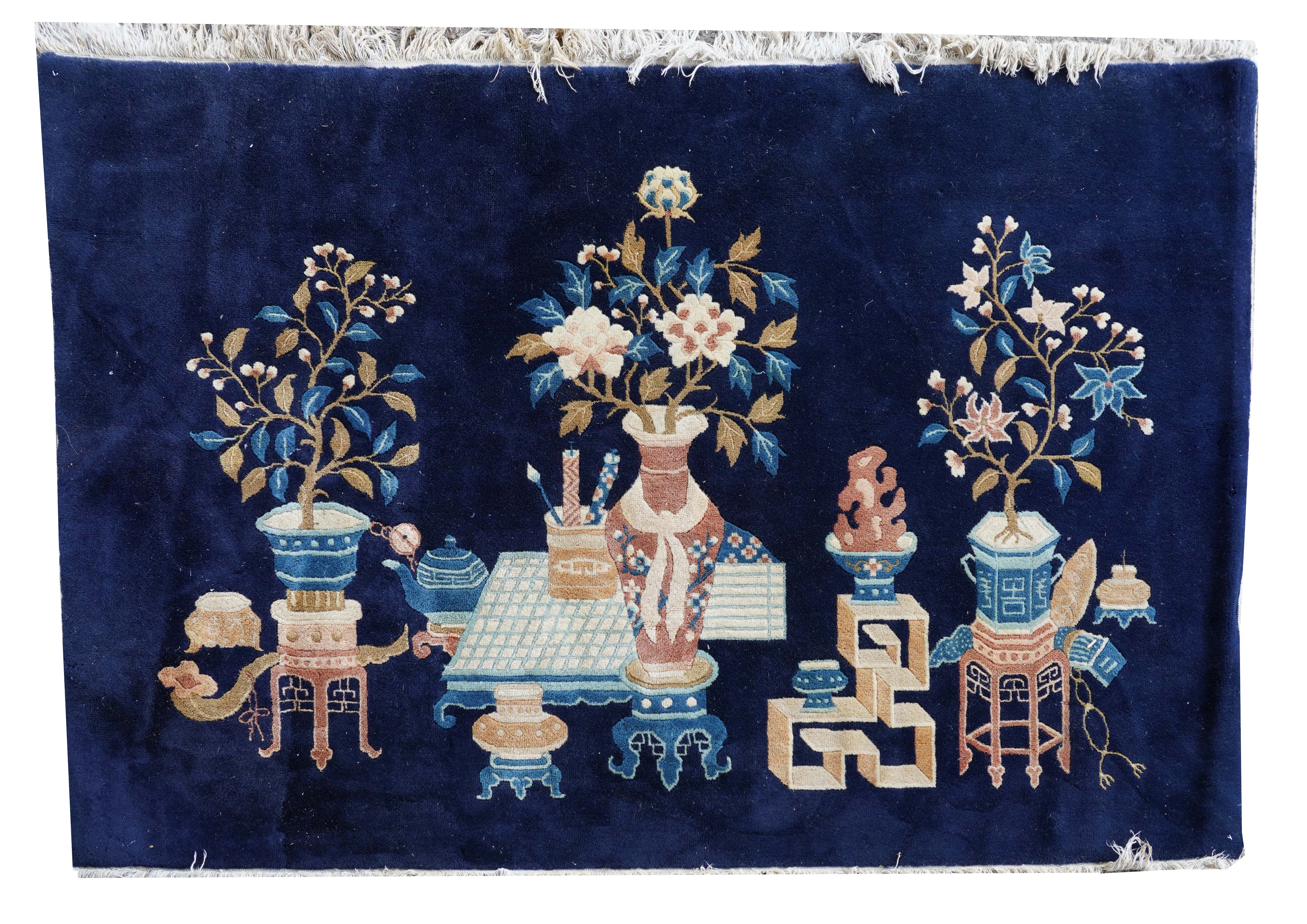 A CHINESE PICTORIAL RUG