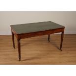 A LATE REGENCY MAHOGANY TWO DRAWER WRITING DESK