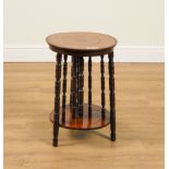 IN THE MANNER OF LIBERTY; A 20TH CENTURY CIRCULAR BOBBIN TURNED OCCASIONAL TABLE