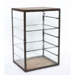 A MID-20TH CENTURY METAL AND GLASS TABLE-TOP DISPLAY CUPBOARD