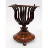 A DUTCH FRUITWOOD AND MAHOGANY PLANT OR JARDINIERE STAND