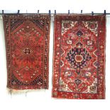 A BAKHTIARI RUG, PERSIAN AND A MAHAL RUG, PERSIAN (2)