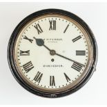 A LATE VICTORIAN MANCHESTER EBONISED FUSÉE DIAL CLOCK