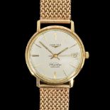 A LONGINES FLAGSHIP AUTOMATIC 9CT GOLD CASED GENTLEMAN'S WRISTWATCH