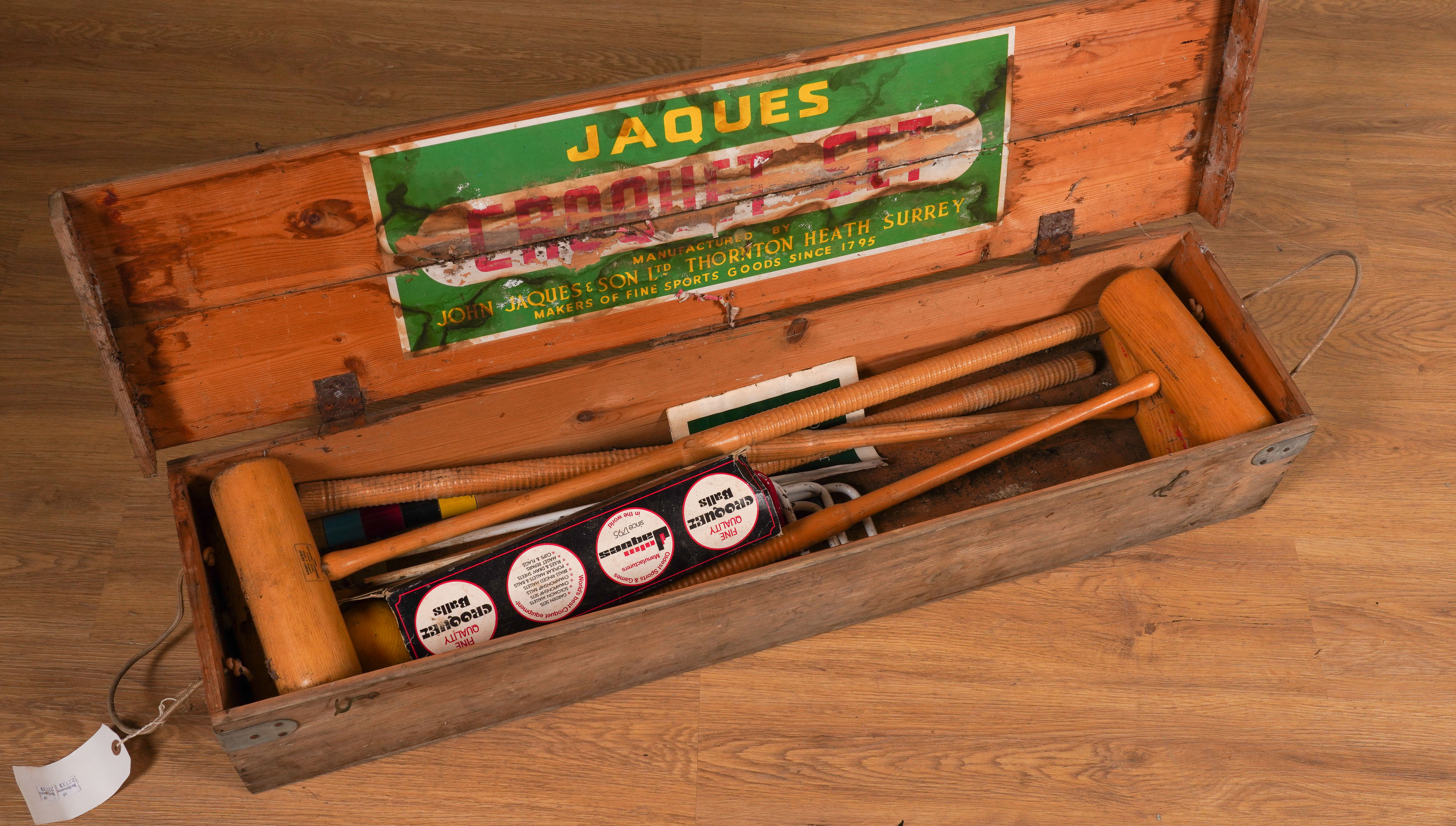 JOHN JAQUES & SONS LTD.: A PINE CASED CROQUET SET - Image 2 of 2