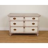 A 19TH CENTURY FRENCH LATER PAINTED CHEST OF DRAWERS