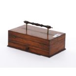 A REGENCY ROSEWOOD FOLD-OUT DESK TIDY