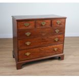 A GEORGE III MAHOGANY CHEST OF DRAWERS