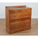 A MID-20TH CENTURY OAK CHEST OF DRAWERS