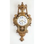 A LOUIS XVI ORMOLU CARTEL CLOCK WITH QUARTER REPEAT