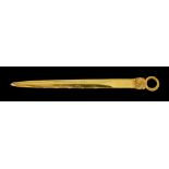 A GOLD PAPER KNIFE IN 18 CT