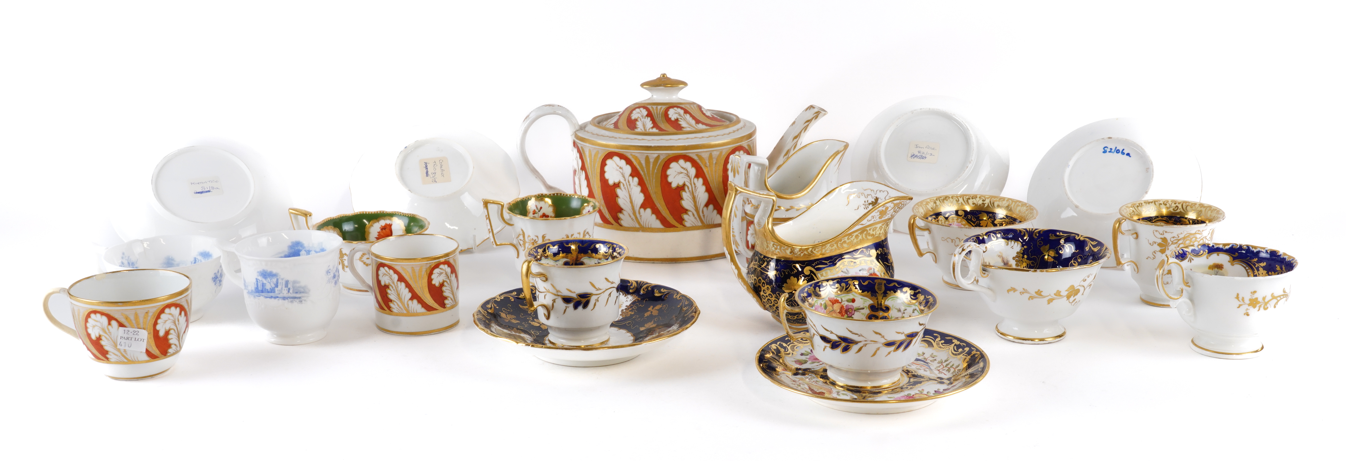 A GROUP OF ENGLISH PORCELAIN TEA AND COFFEE WARES - Image 2 of 3