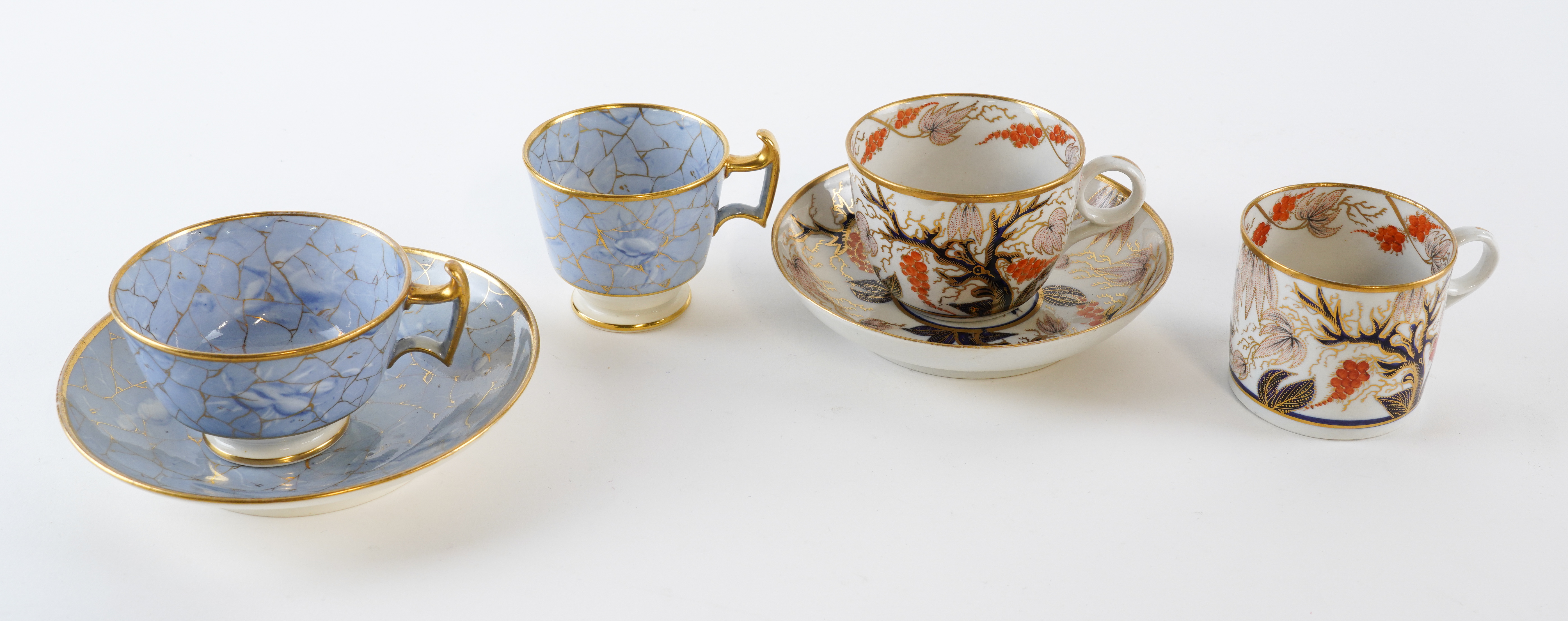 A NEW HALL PORCELAIN TRIO - Image 2 of 3