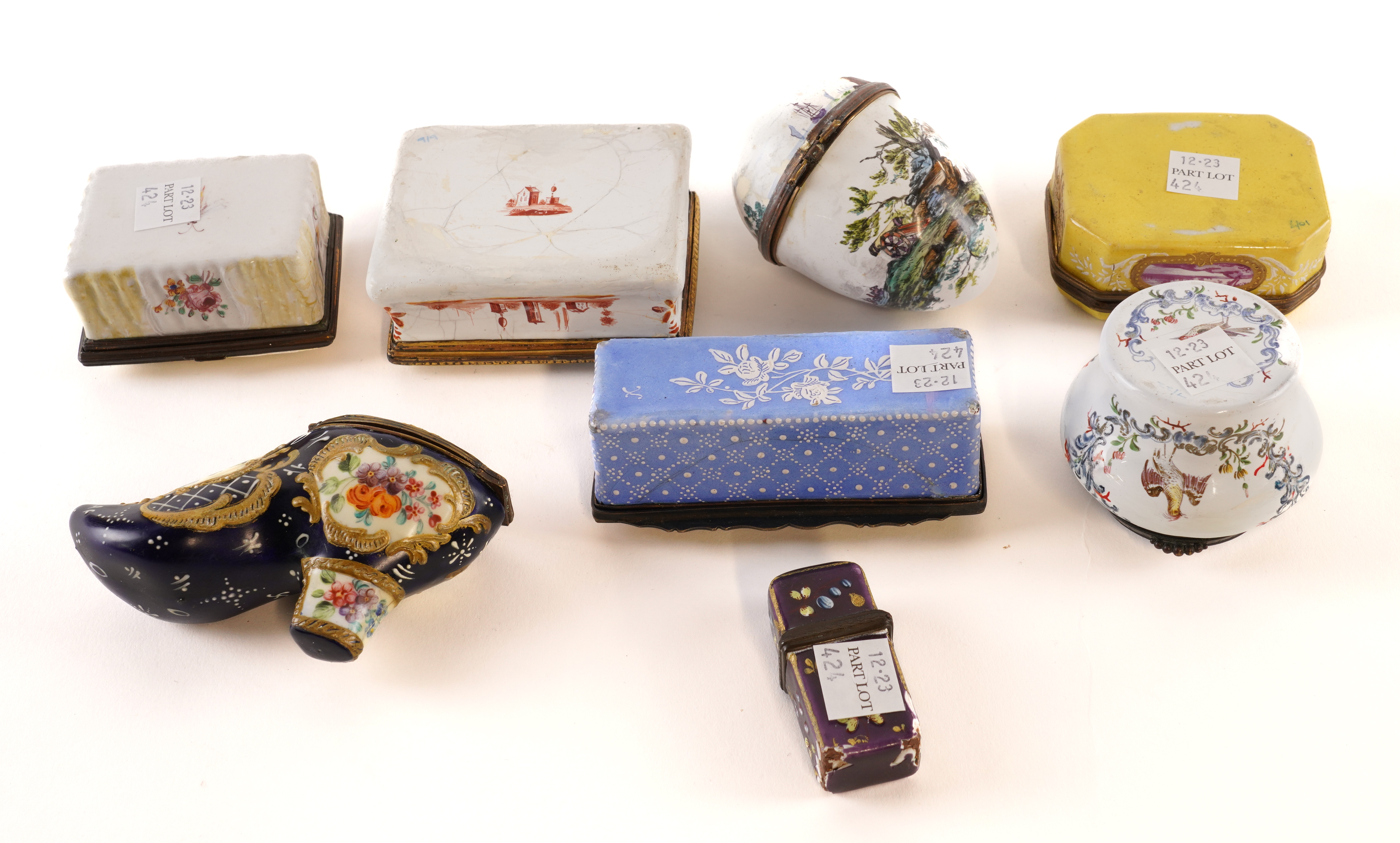 A GROUP OF SEVEN ENAMEL BOXES - Image 2 of 2