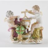A MEISSEN FIGURE GROUP EMBLEMATIC OF ASTRONOMY
