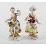 TWO MEISSEN FIGURES OF YOUNG WOMEN (2)