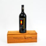 A MAGNUM BOTTLE OF LIMITED EDITION COMMEMORATIVE FERNANDO ALONSO 2002 CALZADILLA