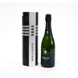 A BOTTLE OF SPECIAL EDITION JAMES BOND 007 50TH ANNIVERSARY BOLLINGER 2002 IN 'SILENCER'...