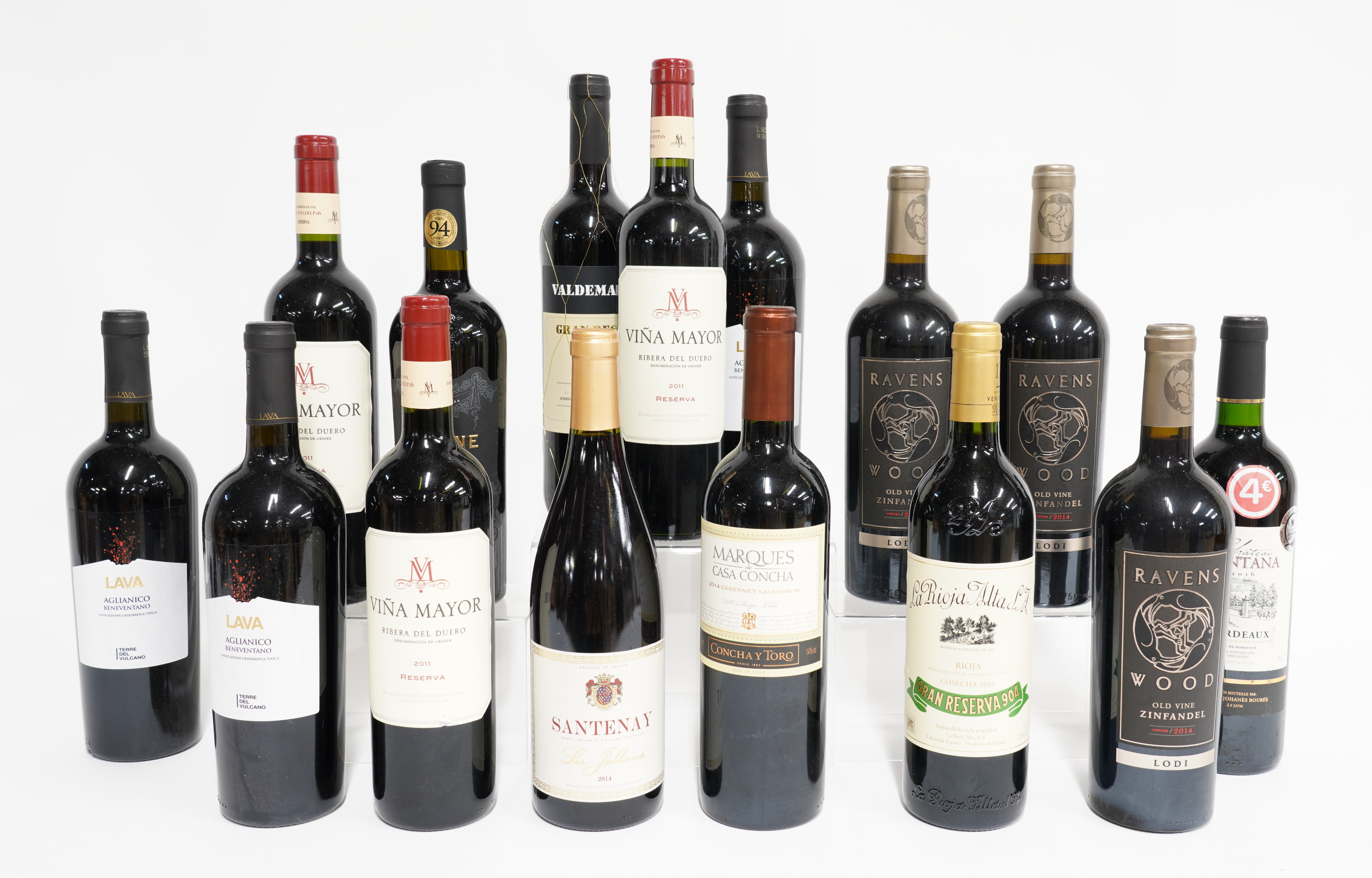 FIFTEEN BOTTLES OF MIXED RED WINE TO INCLUDE SANTENAY LES JUBLIERES 2014, VALDEMADERA FRAN...