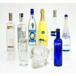 A COLLECTION OF EIGHT BOTTLES OF VODKA AND A BOTTLE OF CHAMPAGNE (9)