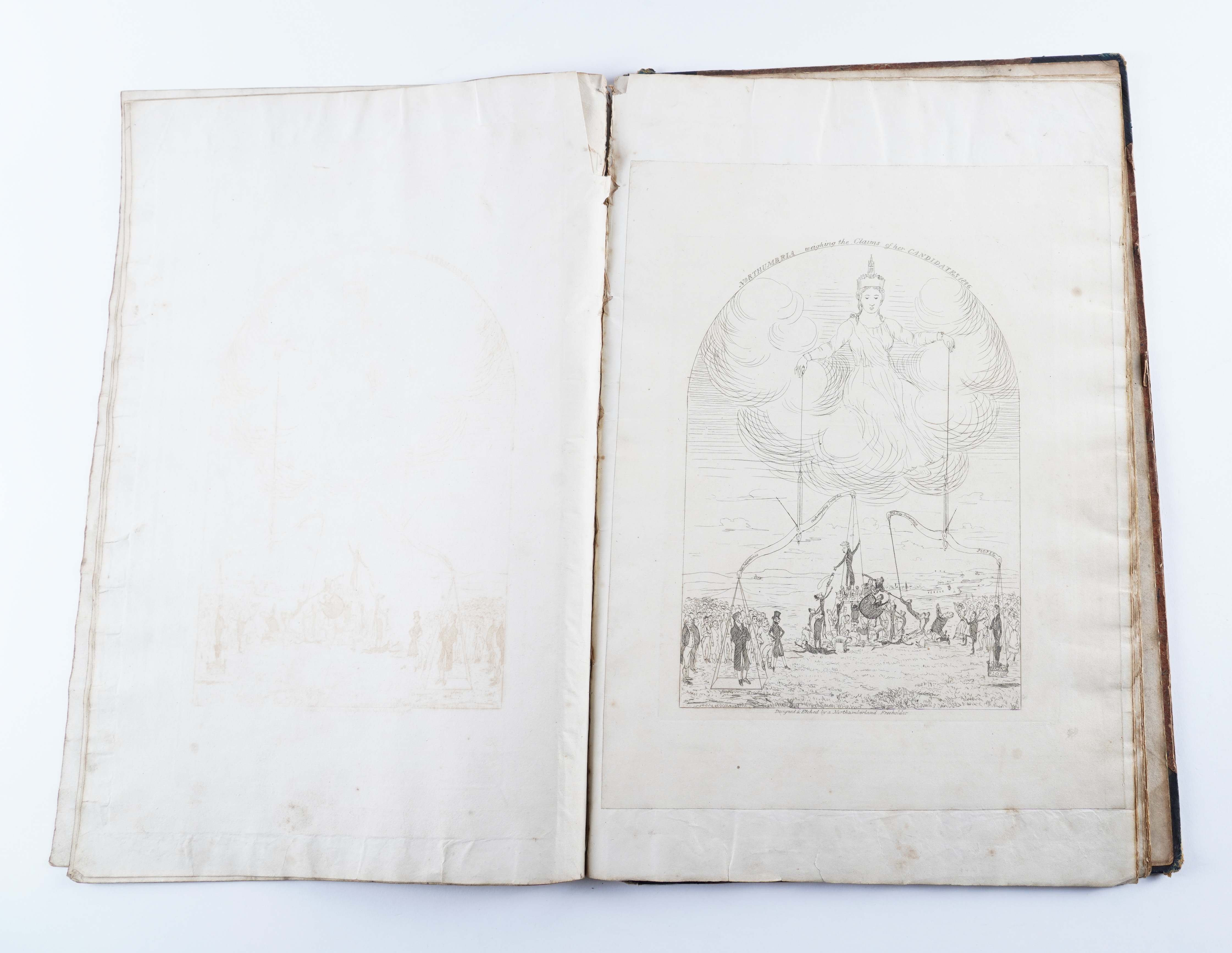 ALBUM, satirical, relating to the Northumberland Election of 1826, oblong 4to (290 x 455mm),... - Image 6 of 9