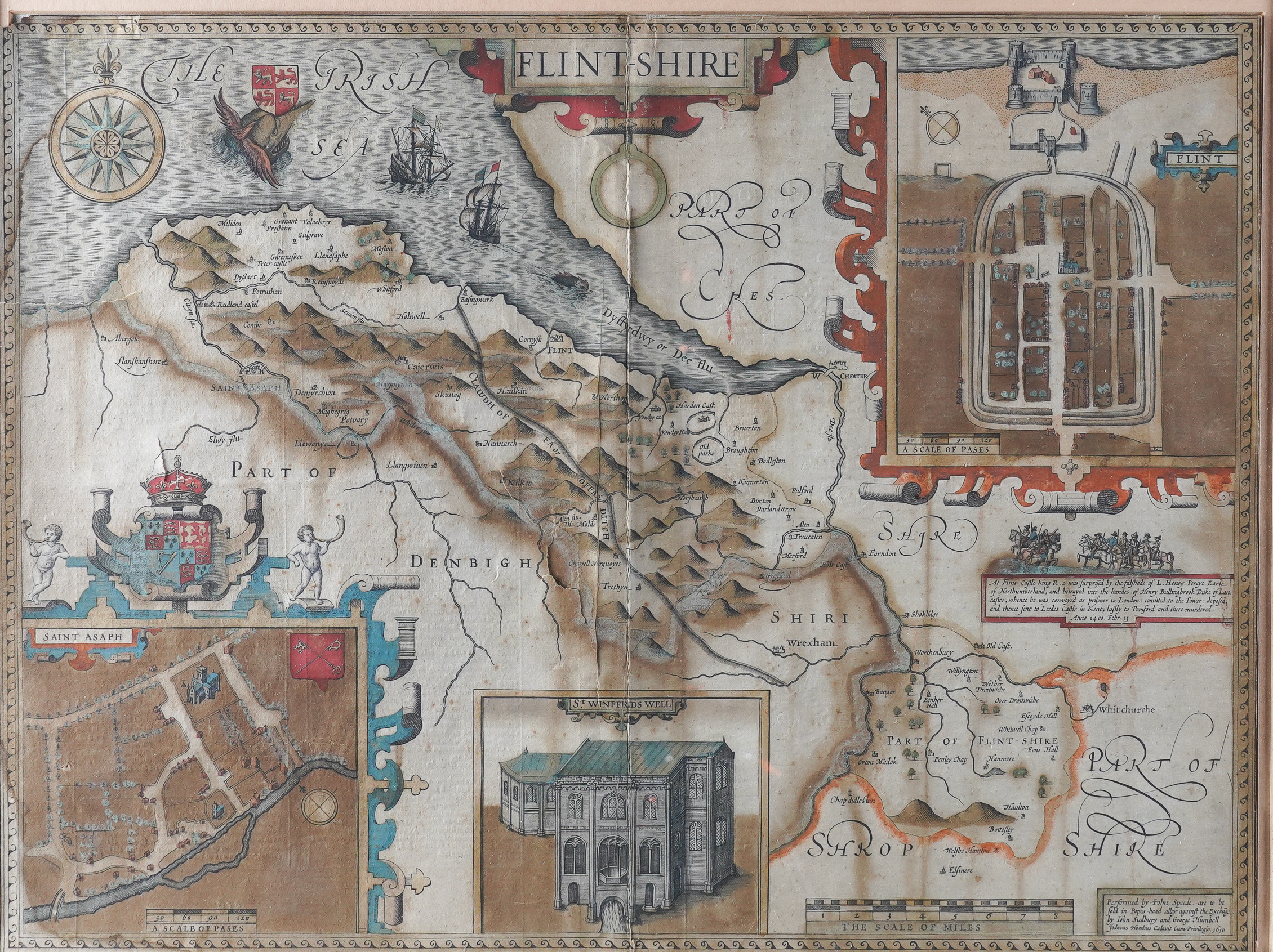 WALES - John SPEED (1551-1629). The Countye of Monmouth, [London], 1610 [but from the Latin... - Image 9 of 13
