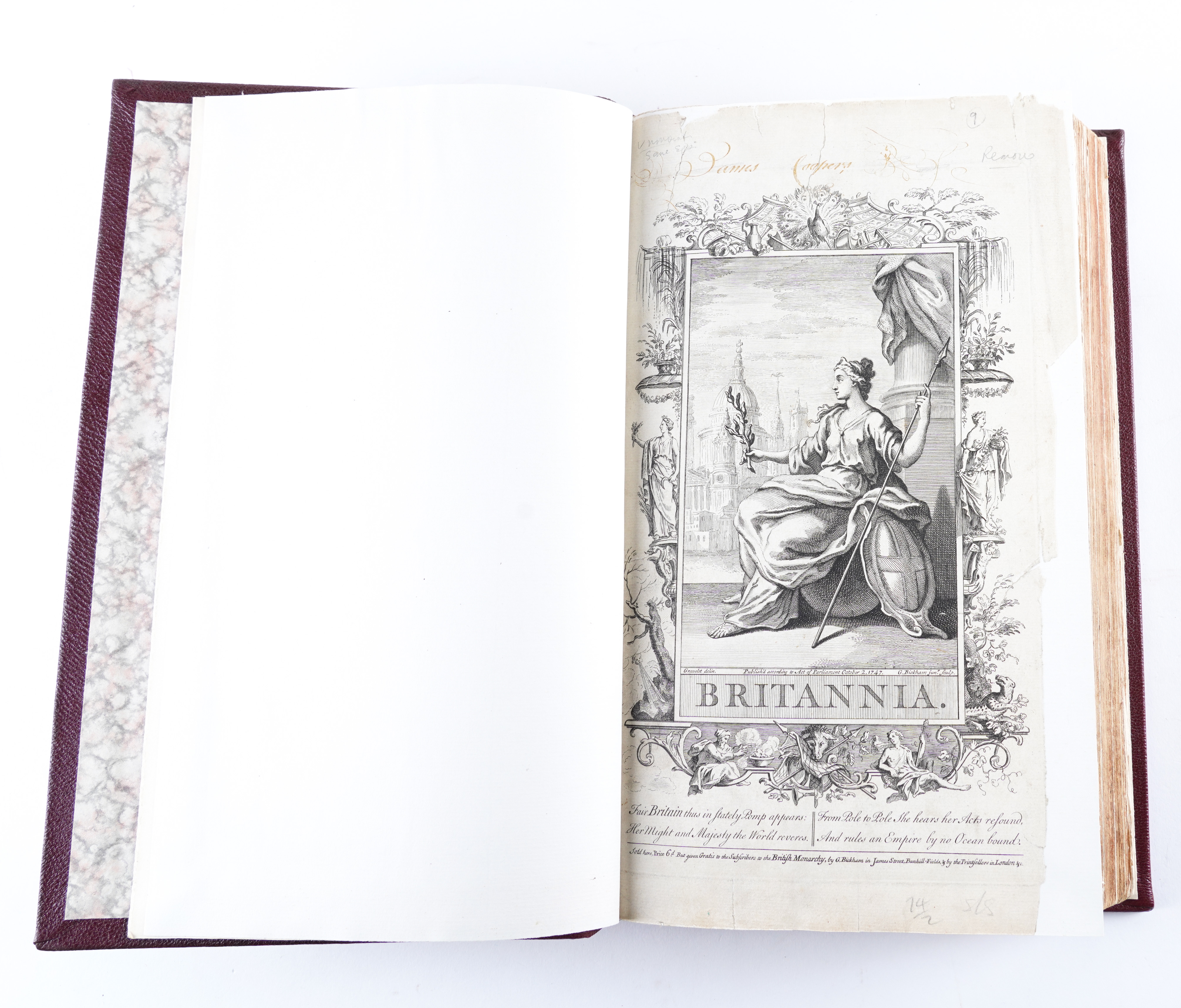 BICKHAM, George (d.1769). The British Monarchy, London, 1747-48, folio (205 x 180mm), 46... - Image 2 of 7