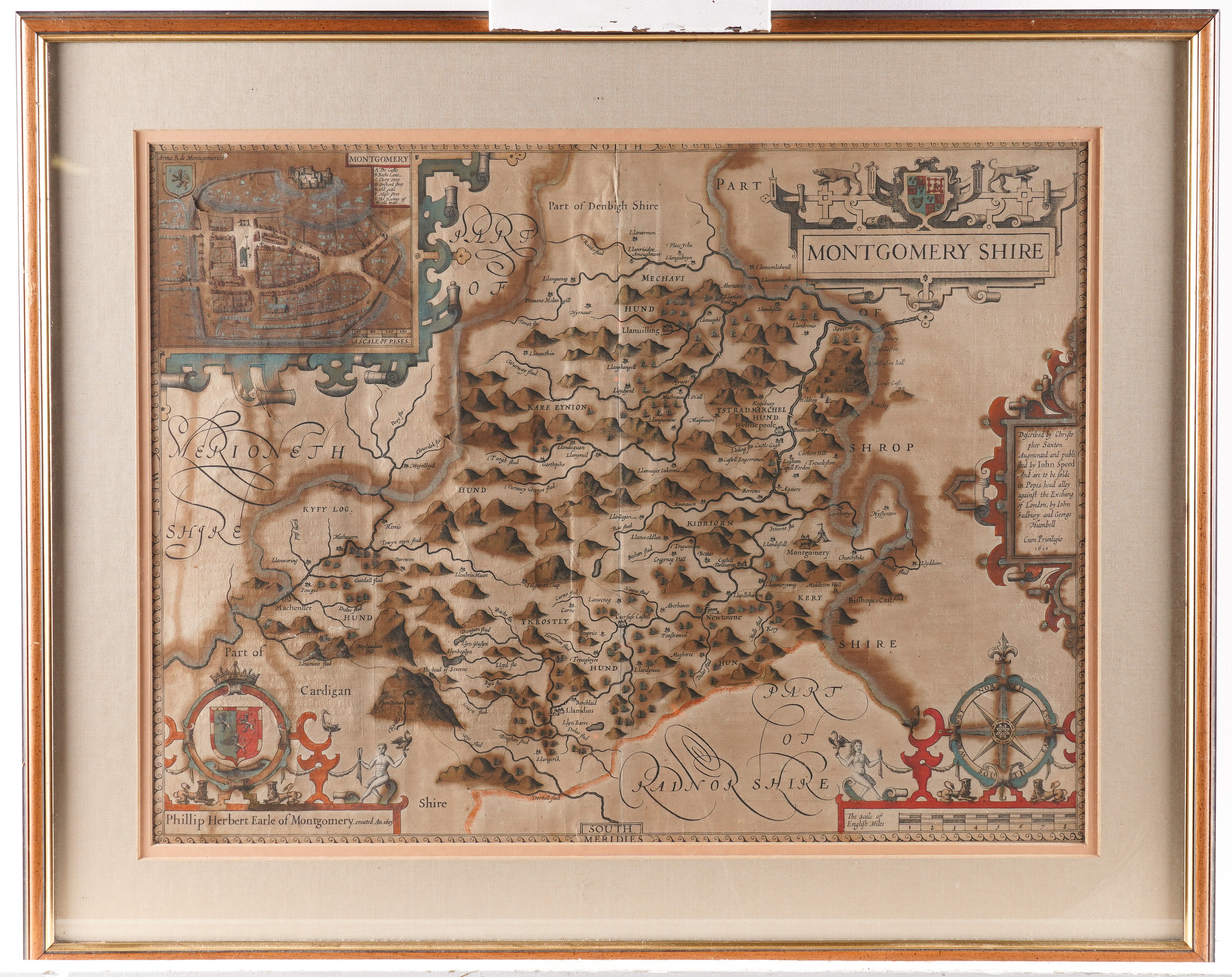 WALES - John SPEED (1551-1629). The Countye of Monmouth, [London], 1610 [but from the Latin... - Image 8 of 13