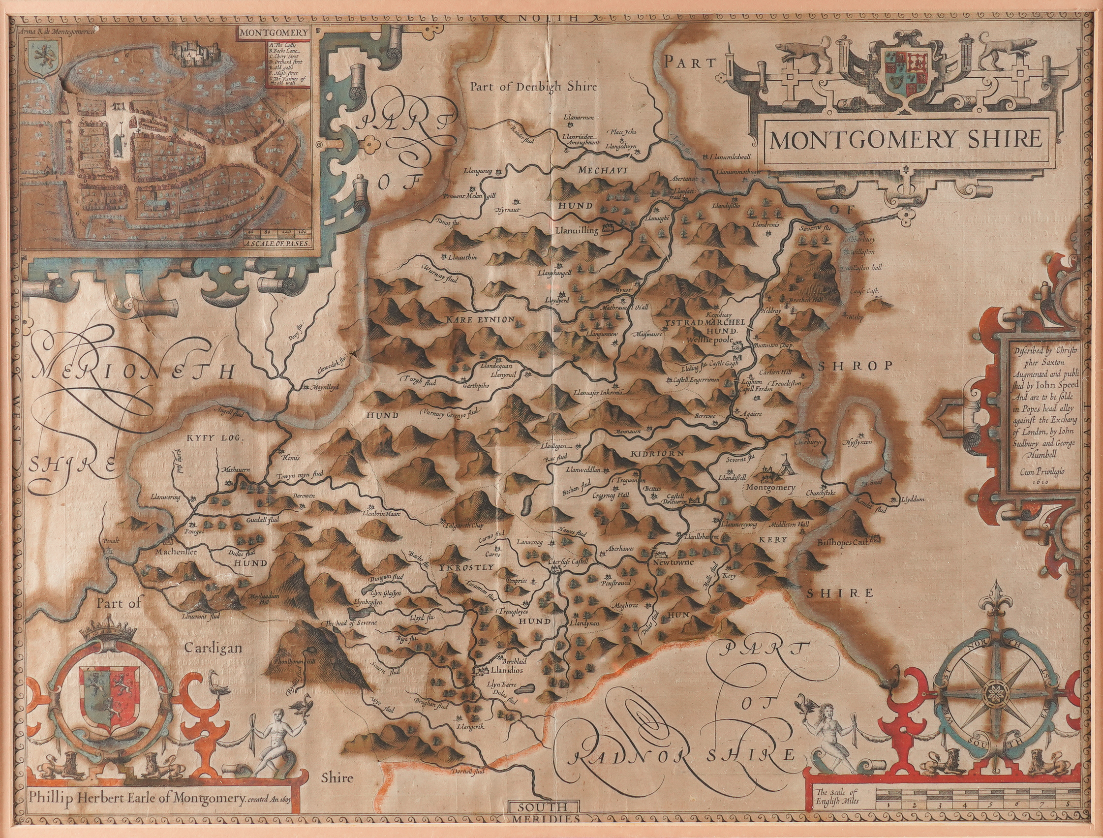 WALES - John SPEED (1551-1629). The Countye of Monmouth, [London], 1610 [but from the Latin... - Image 7 of 13