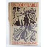 ANAND, Mulk Raj (1905-2004). Untouchable, London, 1935, 8vo, preface by E. M. Forster,...