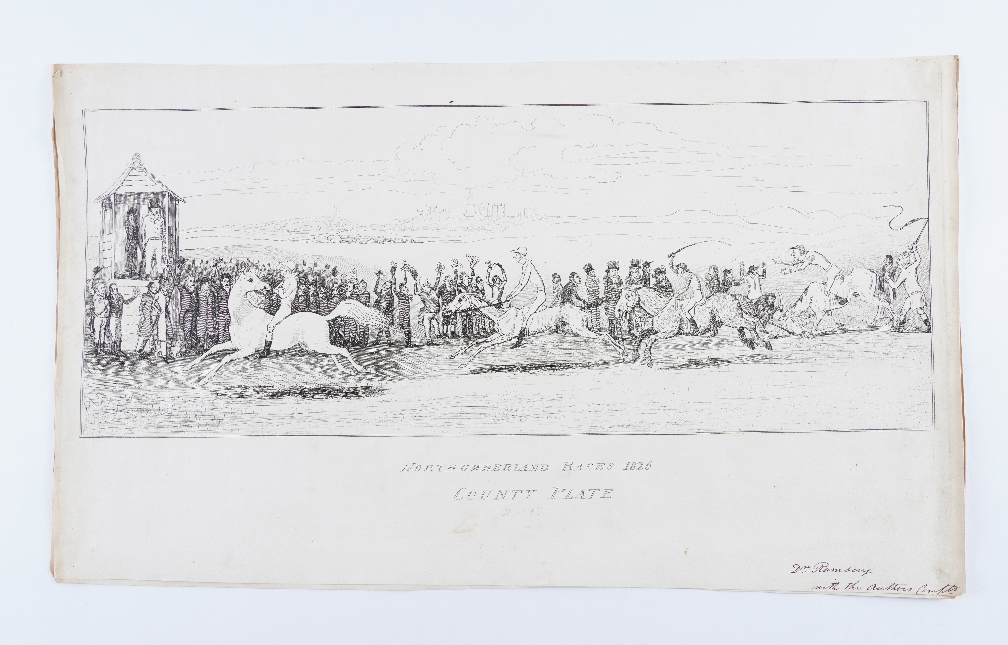 ALBUM, satirical, relating to the Northumberland Election of 1826, oblong 4to (290 x 455mm),...