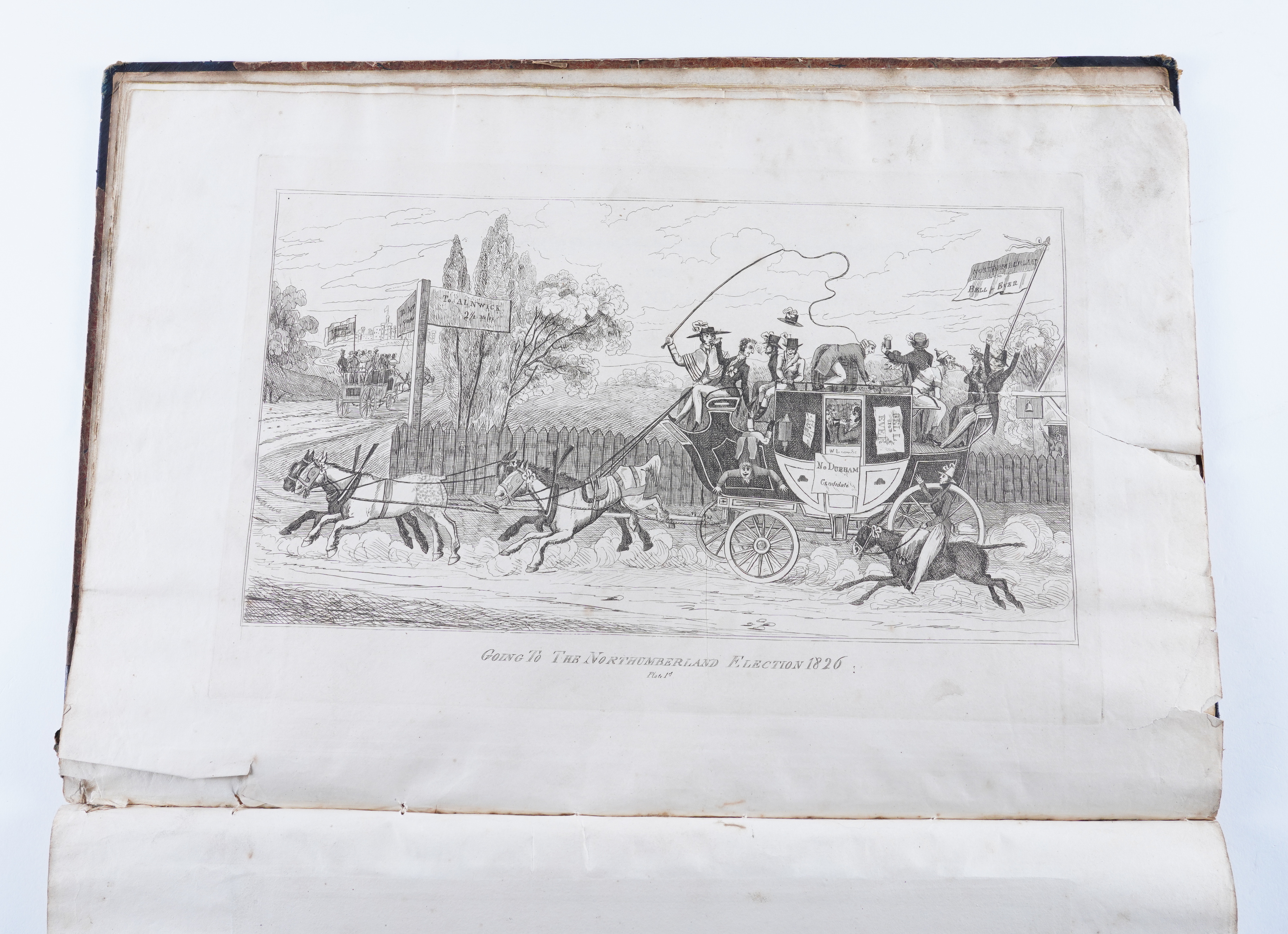 ALBUM, satirical, relating to the Northumberland Election of 1826, oblong 4to (290 x 455mm),... - Image 7 of 9